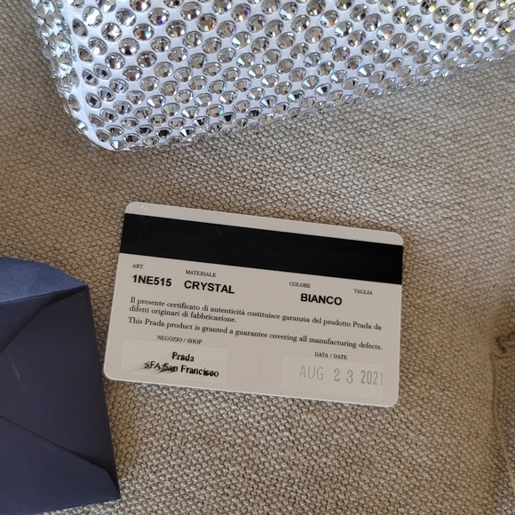 🦋NWT🦋 Prada Satin Crystal Mini Re-Edition Bag - Picture 12 of 13